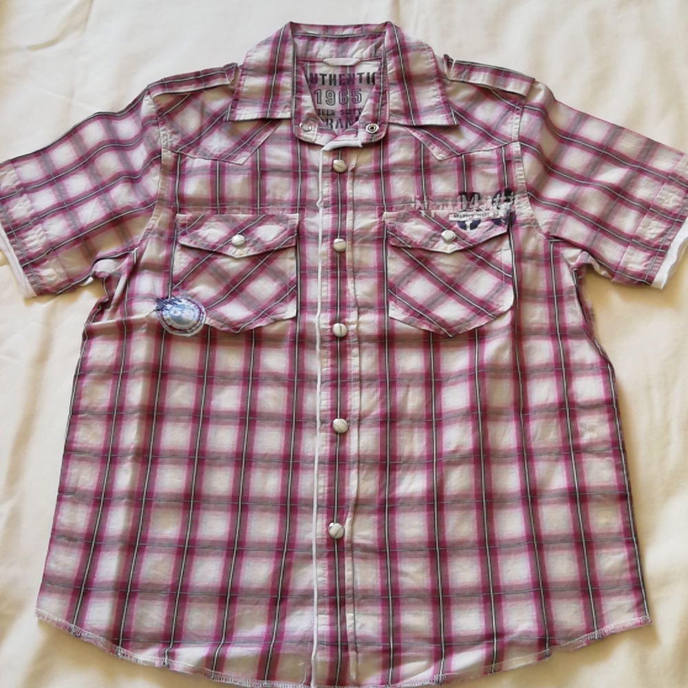 NWOT Next Boy 8 Button down Short sleeve shirt